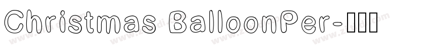 Christmas BalloonPer字体转换